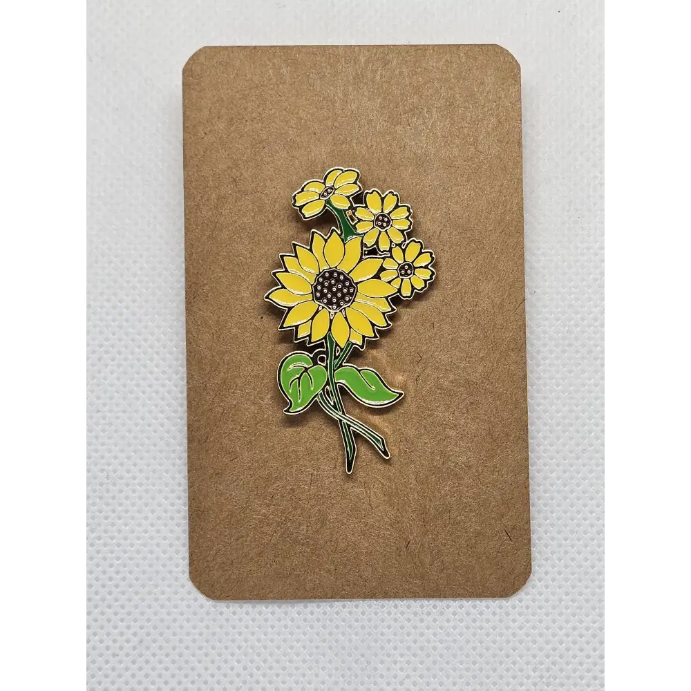 Cute Floral Pin badges (Various designs) - Sunflower - Pin badges