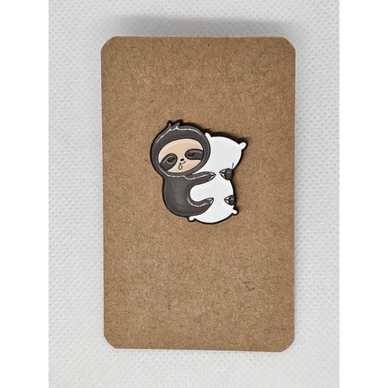 Cute Sloth pin badges (various Kawaii designs) Pillow sloth