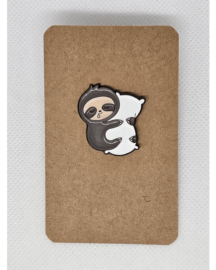 Cute Sloth pin badges (various Kawaii designs) Pillow sloth