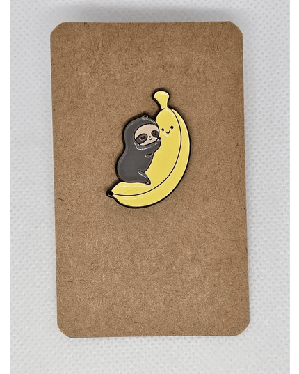 Cute Sloth pin badges (various Kawaii designs) Banana Sloth