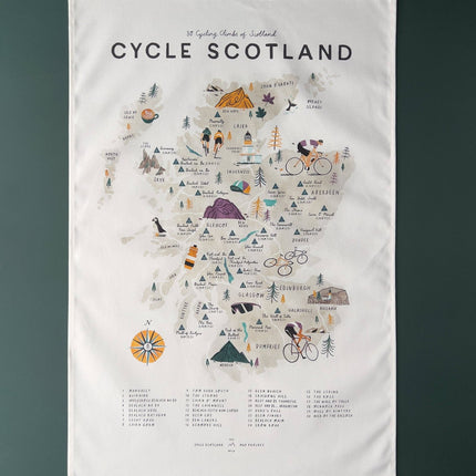 Cycle Scotland Tea Towel