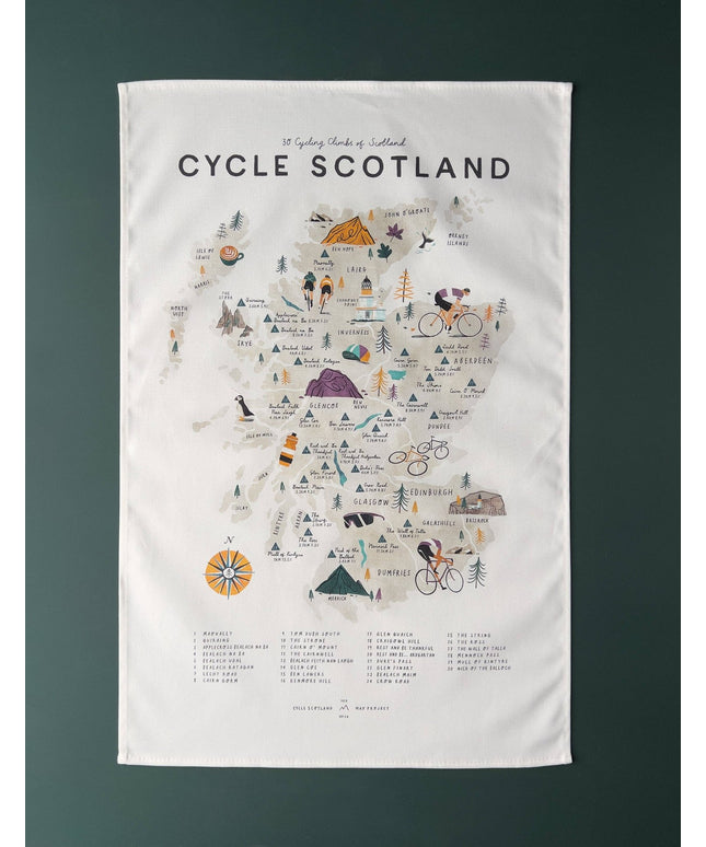 Cycle Scotland Tea Towel