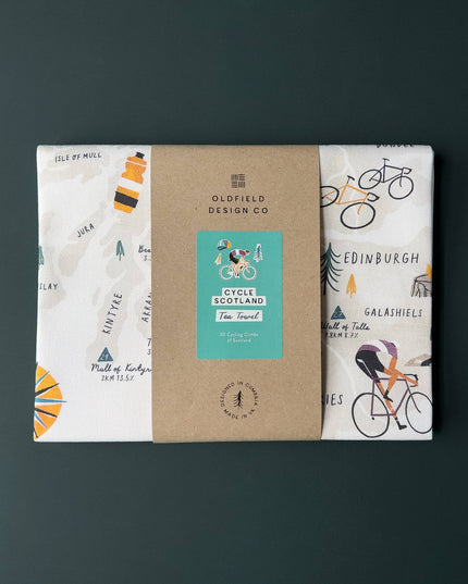 Cycle Scotland Tea Towel