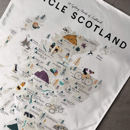 Cycle Scotland Tea Towel