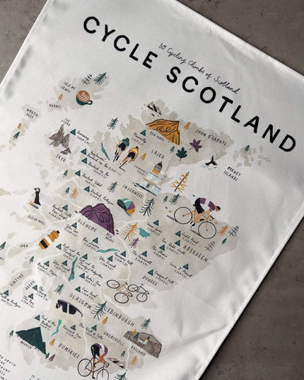 Cycle Scotland Tea Towel