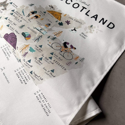 Cycle Scotland Tea Towel