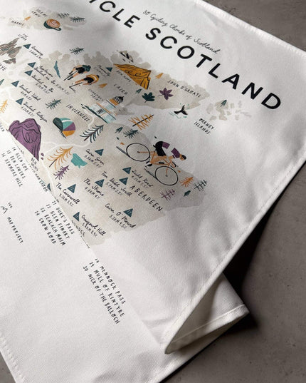 Cycle Scotland Tea Towel