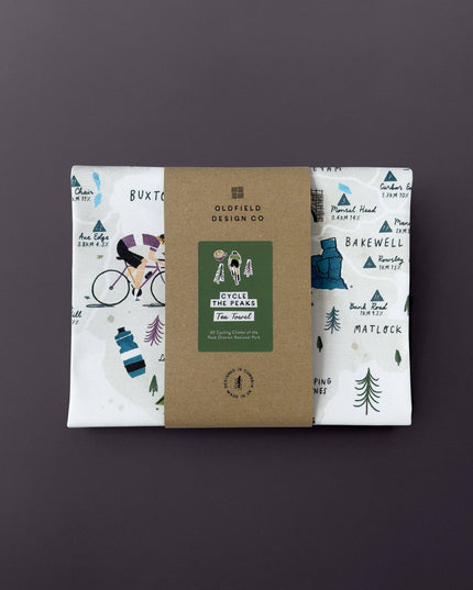 Cycle the Peak District Tea Towel