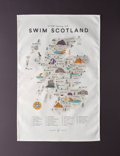 Swim Scotland Tea Towel