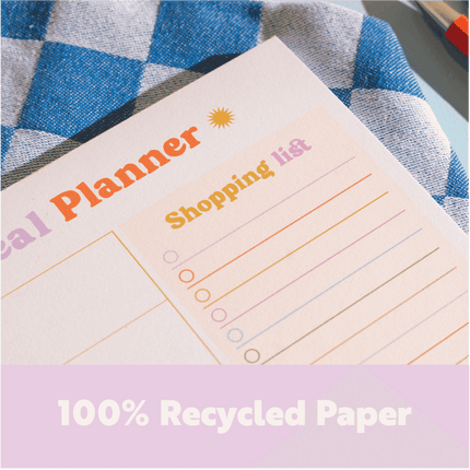 A5 Colourful Meal Planner & Shopping List
