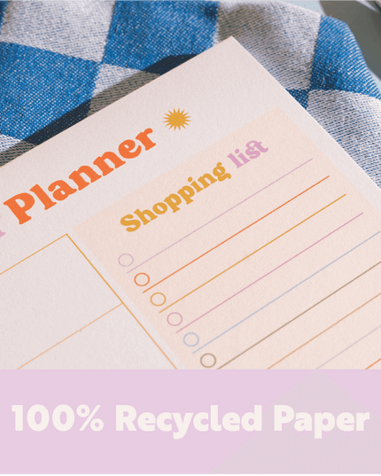 A5 Colourful Meal Planner & Shopping List