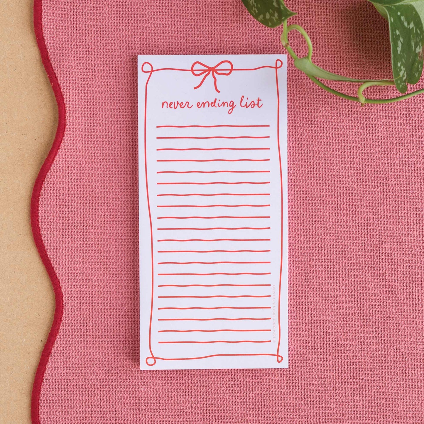 To Do List Pad | Never Ending - The Red Squirrel