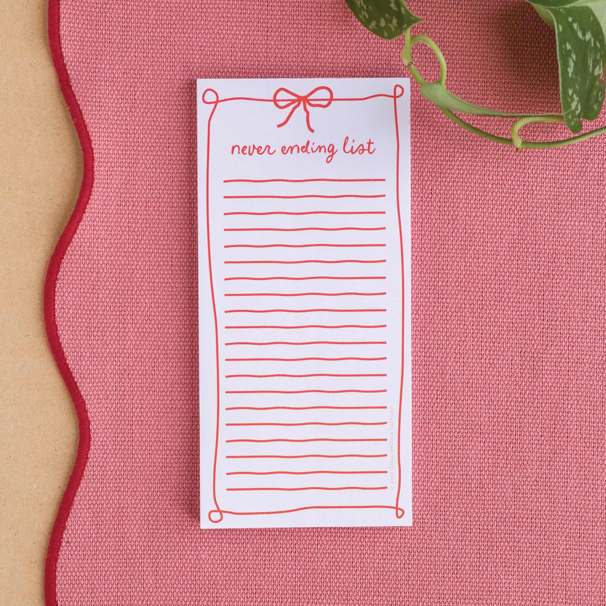 To Do List Pad | Never Ending - The Red Squirrel