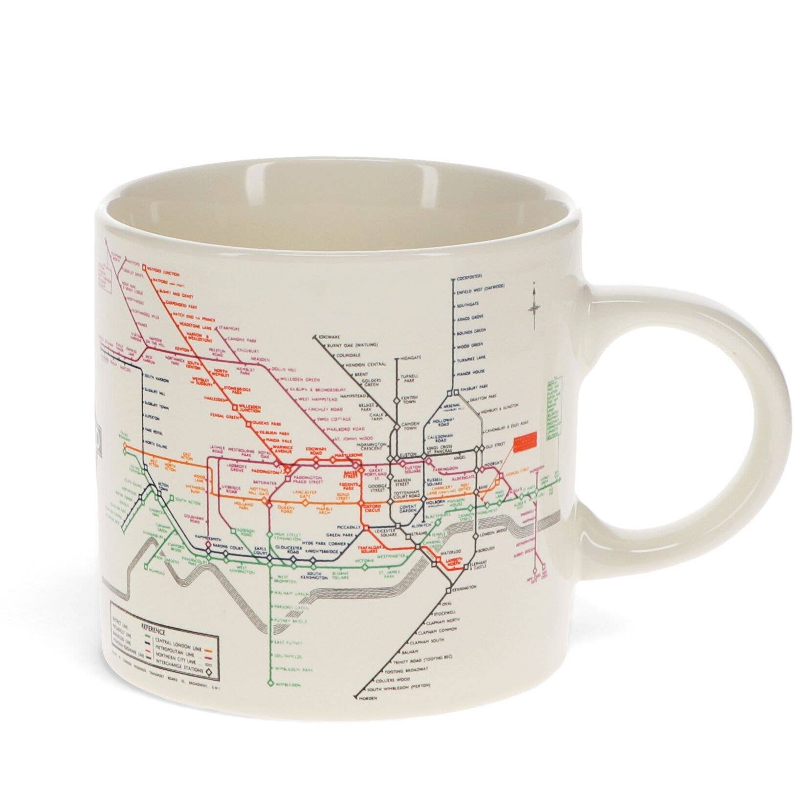 Ceramic Mug - TFL Heritage Tube Map - The Red Squirrel