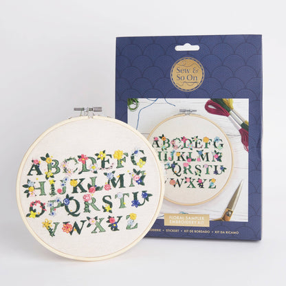 Sew & So On Embroidery Kit - Floral Letters - The Red Squirrel