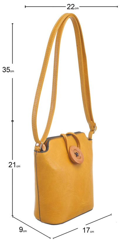 Small Wooden Button Crossbody Bag. - The Red Squirrel