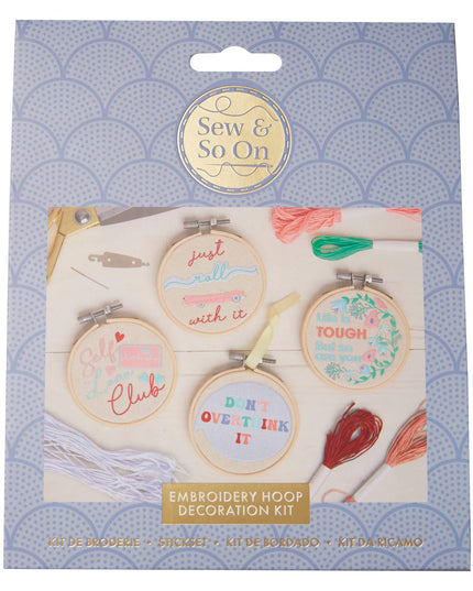 Sew & So On Embroidery Craft Stitch Kit - Slogans