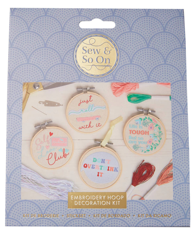 Sew & So On Embroidery Craft Stitch Kit - Slogans