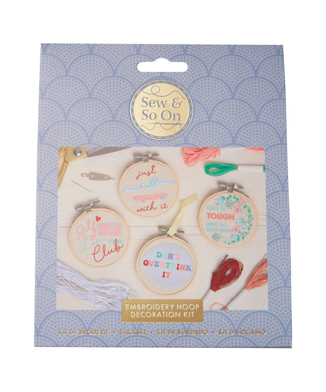 Sew & So On Embroidery Craft Stitch Kit - Slogans