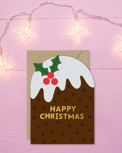 Christmas Pudding Holiday Card - Christmas Card