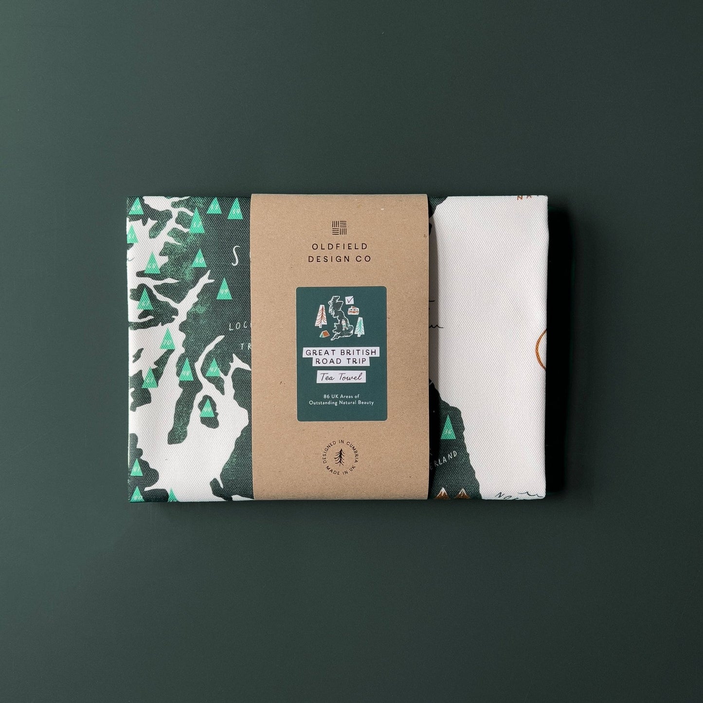 Great British Road Trip Tea Towel - The Red Squirrel