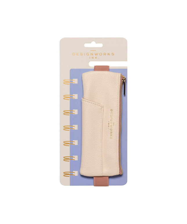 Designworks Ink Pen Pouch - Cream + Taupe