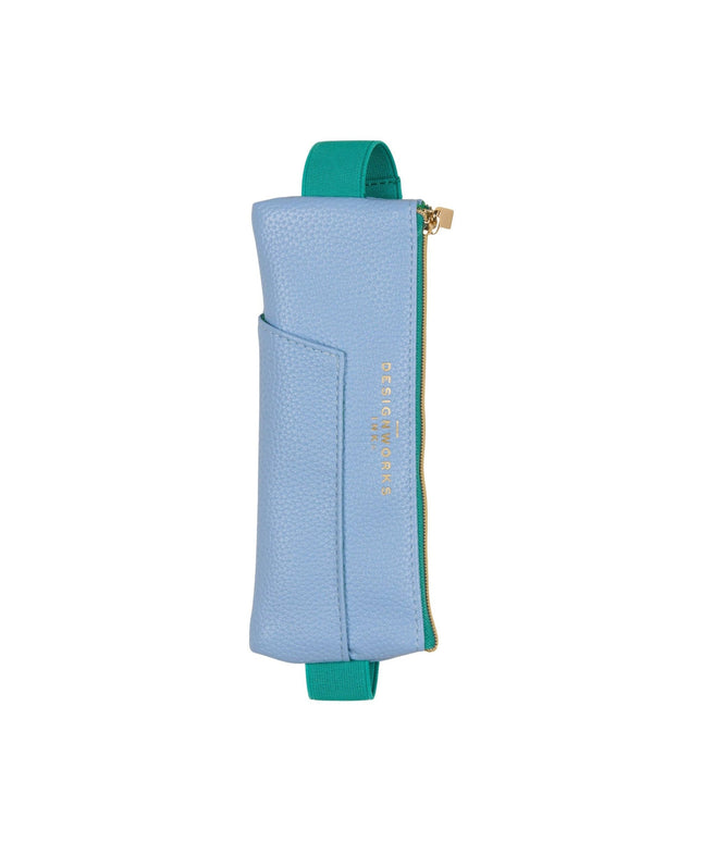 Designworks Ink Pen Pouch - Light Blue + Green