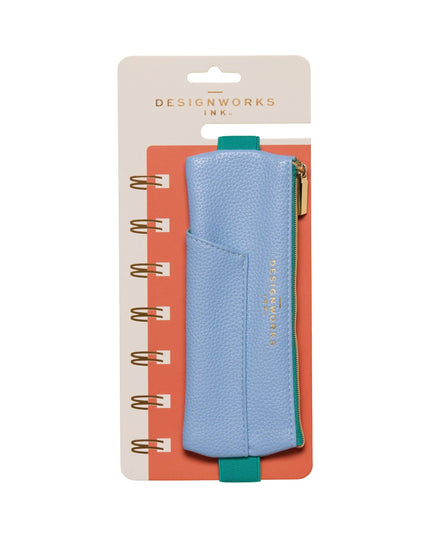 Designworks Ink Pen Pouch - Light Blue + Green