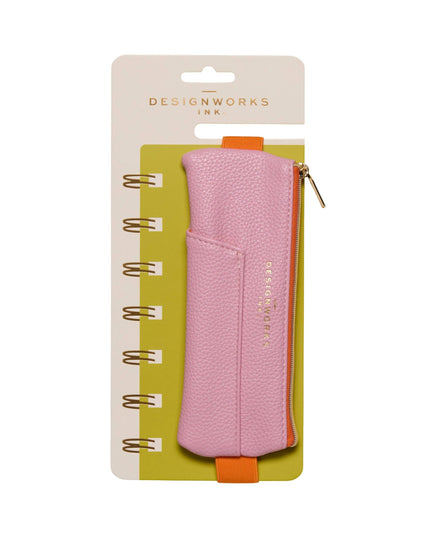 Designworks Ink Pen Pouch - Pink + Orange