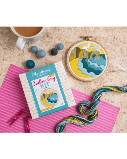 Dorset Days Mini Embroidery Kit - Complete Craft Kit for Beginners