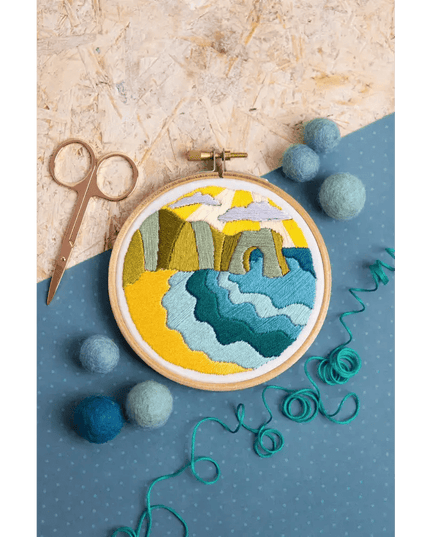 Dorset Days Mini Embroidery Kit - Complete Craft Kit for Beginners