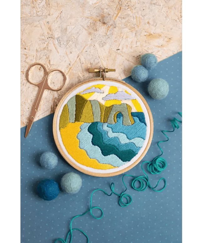 Dorset Days Mini Embroidery Kit - Complete Craft Kit for Beginners
