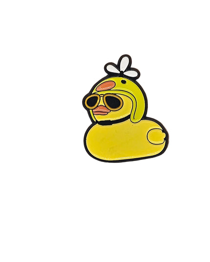 Duck themed pin badges - Quirky small gifts Helmet