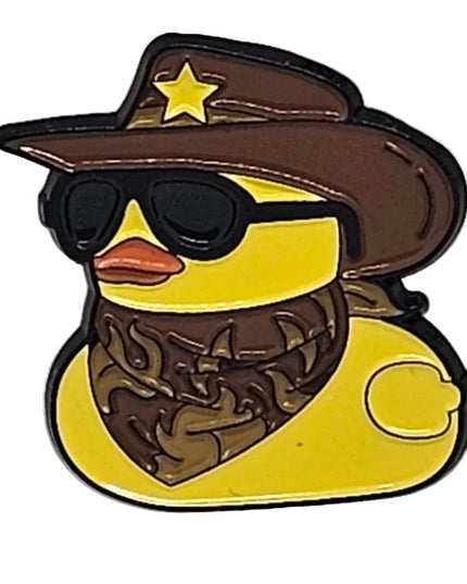 Duck themed pin badges - Quirky small gifts Sheriff