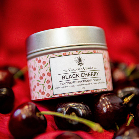 Black Cherry - Scented Candle - 100ml Tin - The Red Squirrel