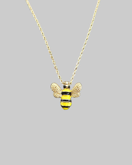 Bee Insect Necklace Gold Plated