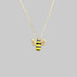 Bee Insect Necklace, Gold Plated