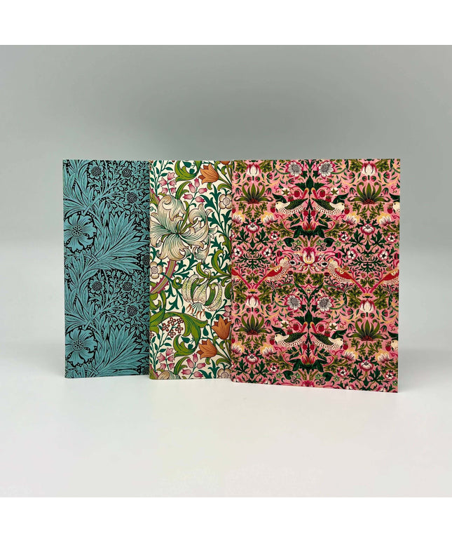 William Morris 3 x A6 notebooks in various designs