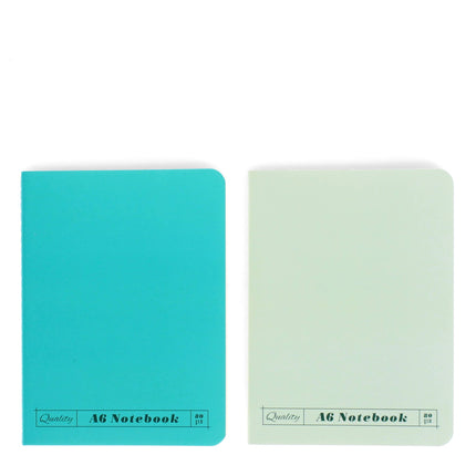 A6 notebooks set of 2 - Green & aqua