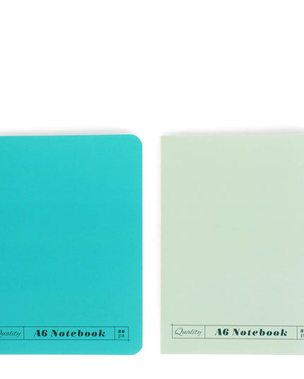 A6 notebooks set of 2 - Green & aqua