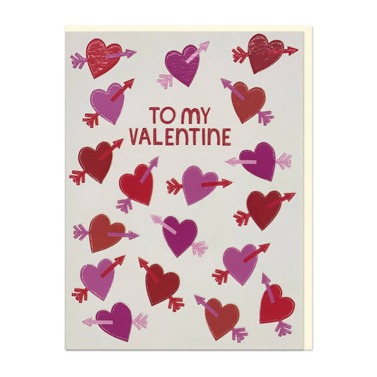 To my Valentine - Valentines Day Card - The Red Squirrel