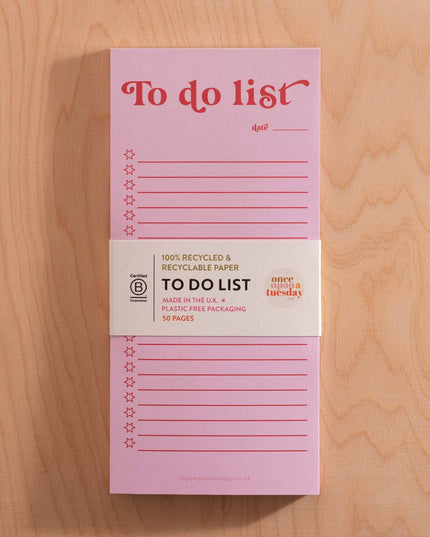 To Do List Pad | Pink & Red