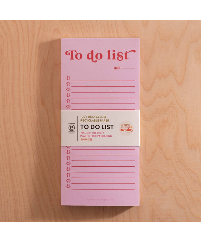 To Do List Pad | Pink & Red