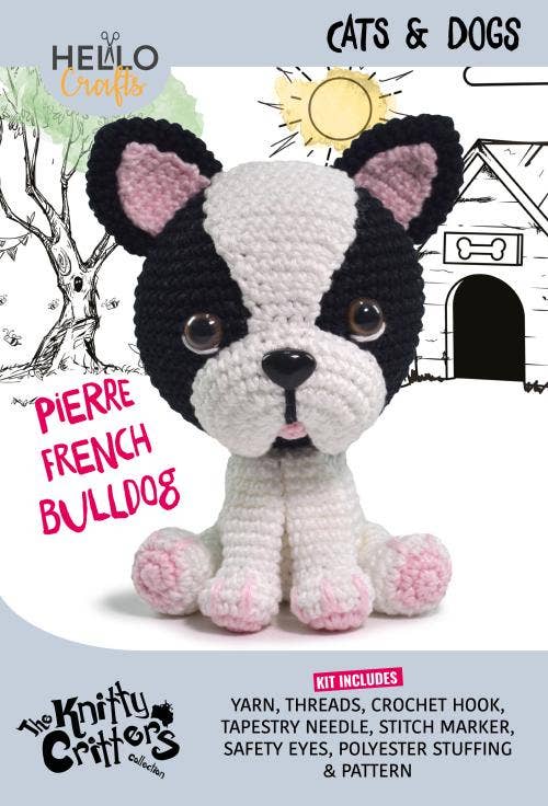 Knitty Critters - Pets - Pierre French Bulldog - The Red Squirrel