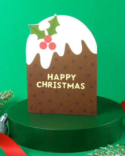 Christmas Pudding Holiday Card - Christmas Card