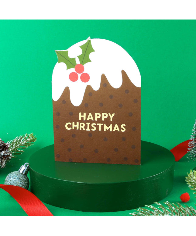 Christmas Pudding Holiday Card - Christmas Card