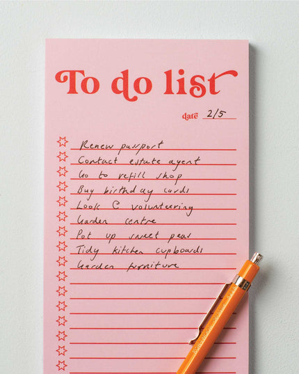 To Do List Pad | Pink & Red