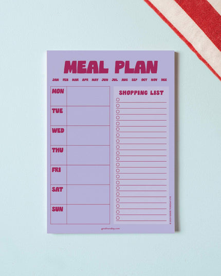 A5 Meal Planner & Shopping List | Lilac & Plum
