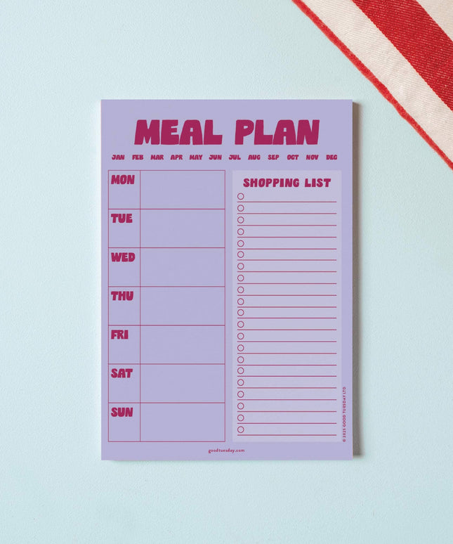 A5 Meal Planner & Shopping List | Lilac & Plum