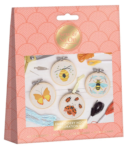 Sew & So On Embroidery Craft Kit - Bees & Bugs